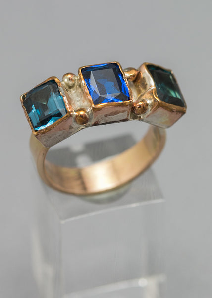 Bouquet of Blue Gems Ring