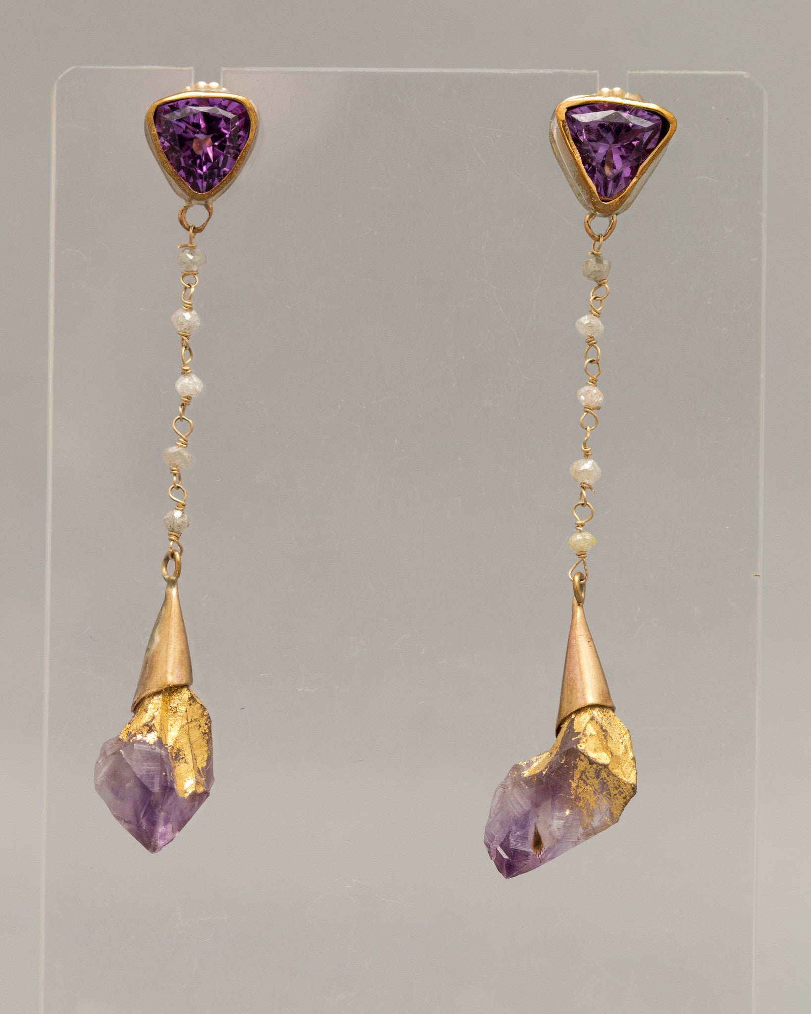 Amethyst Dipped and Drop Earrings