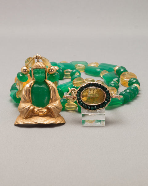 Opulent Green Onyx Buddha